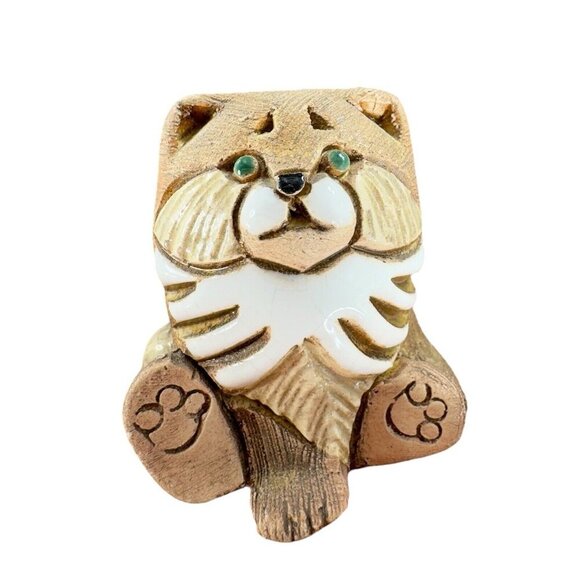 Artesania Rinconada Figurine Made In Uruguay Marked Whimsical Somali Cat Small - Picture 1 of 16